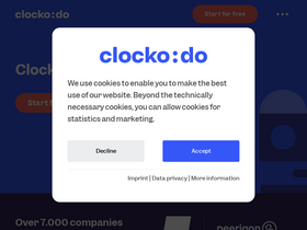 'clockodo.com' screenshot