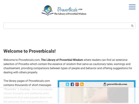 'proverbicals.com' screenshot