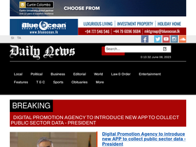'dailynews.lk' screenshot