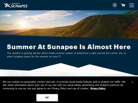 'mountsunapee.com' screenshot