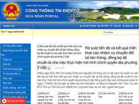 'hoabinh.gov.vn' screenshot