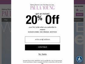 'paulayoung.com' screenshot