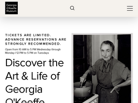'okeeffemuseum.org' screenshot