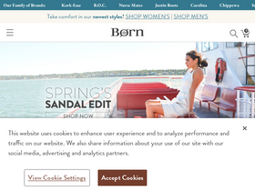 'bornshoes.com' screenshot