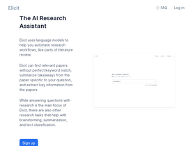 Elicit - Revolutionizes academic research with AI, streamlining paper analysis and data synthesis.