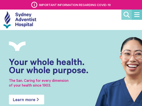 'sah.org.au' screenshot