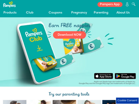 'pampers.co.uk' screenshot