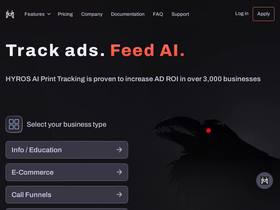 'hyros.com' screenshot