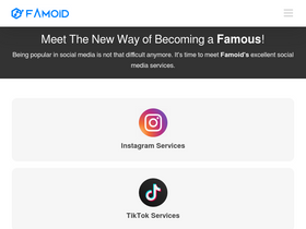 'famoid.com' screenshot