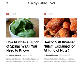 'simplycalledfood.com' screenshot