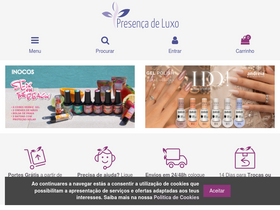 'presencadeluxo.pt' screenshot