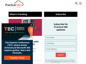 'practical365.com' screenshot