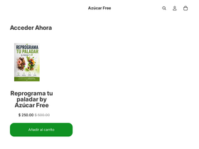 azucarfree.com homepage screenshot