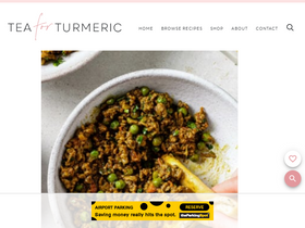 'teaforturmeric.com' screenshot