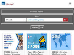 'gsaadvantage.gov' screenshot