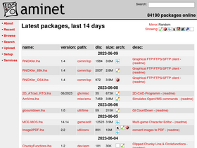 'aminet.net' screenshot