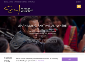 'shankarmahadevanacademy.com' screenshot