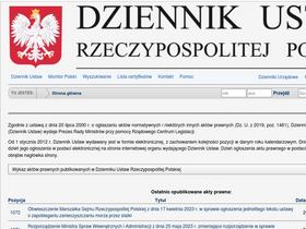 'dziennikustaw.gov.pl' screenshot