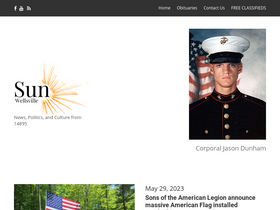 'wellsvillesun.com' screenshot