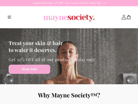 The Mayne Society homepage screenshot