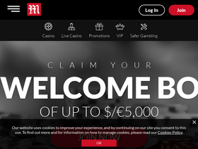 'mansioncasino.com' screenshot