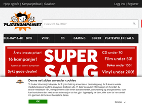 'platekompaniet.no' screenshot