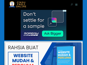 'cikgufadli.com' screenshot