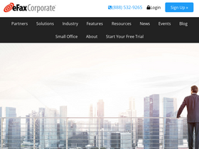 'efaxcorporate.com' screenshot