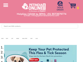 'petindiaonline.com' screenshot