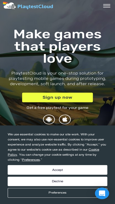 How do I create a playtestcloud account