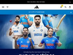 'adidas.co.in' screenshot
