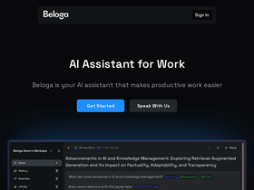 Beloga - Elevates teamwork with AI insights, seamless app integration, and real-time data unification.