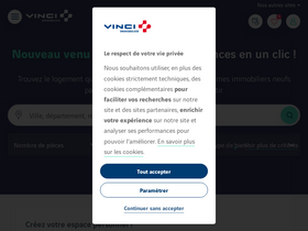 'vinci-immobilier.com' screenshot