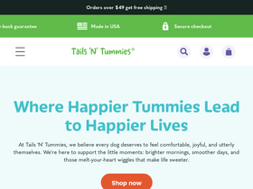 tailsntummies.com homepage screenshot
