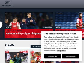'arsenalsite.cz' screenshot