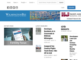 'wilmingtonbiz.com' screenshot