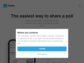 'pollie.app' screenshot