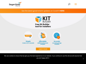 'segensolar.co.za' screenshot