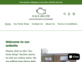 N & K 4x4 LTD homepage screenshot
