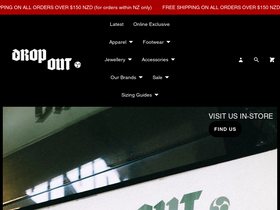 Drop Out Store homepage screenshot