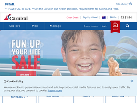 'carnival.com.au' screenshot