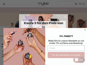 Mylee homepage screenshot