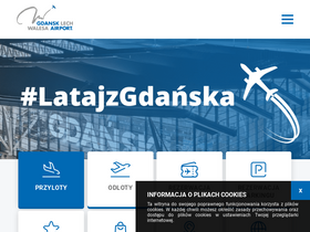'airport.gdansk.pl' screenshot