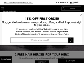 'bumbleandbumble.com' screenshot