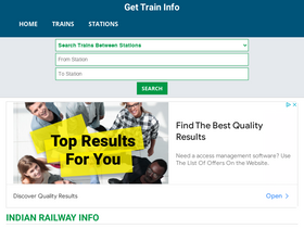 'gettraininfo.com' screenshot