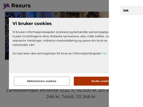 'yxnettbank.ya.no' screenshot