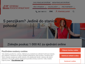 'generalipenze.cz' screenshot