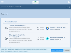 'lehrerforen.de' screenshot