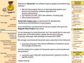 'savannah.nongnu.org' screenshot