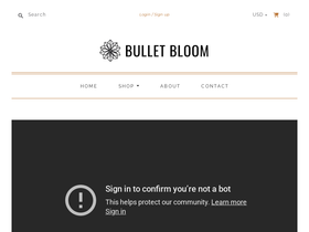 bulletbloom.com homepage screenshot